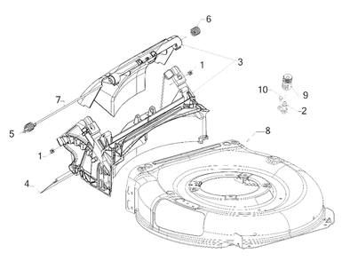 Deck Assembly Diagram and Parts List for 12AVB2M5345 2021 Yard Machines Lawn Mower